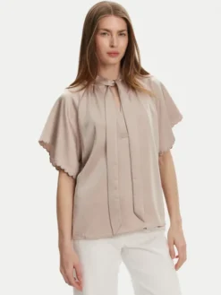 Bruuns Bazaar Bluzka Beckia Wendi BBW4439 Beżowy Regular Fit