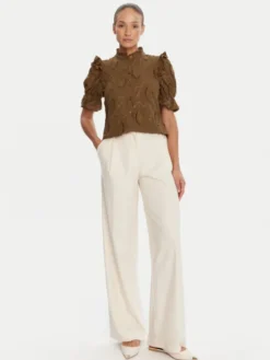 Bruuns Bazaar Bluzka Canterbury Caro BBW4507 Brązowy Regular Fit