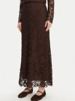 Bruuns Bazaar Spódnica midi Sago Joanelle BBW4518 Brązowy Regular Fit