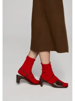 B SIDES Skarpety długie MERINO UNISEX Czerwony