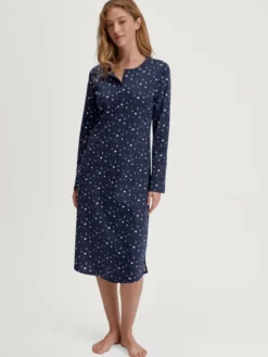 Calida Koszula nocna 36351 Granatowy Comfortable Fit