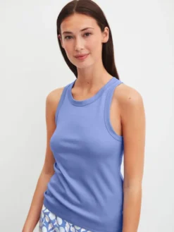 Calida Koszulka piżamowa 12829 Niebieski Regular Fit