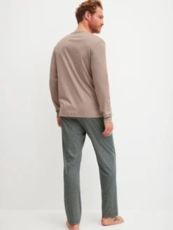 Calida Piżama 47481 Beżowy Regular Fit