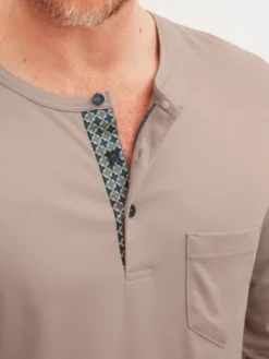 Calida Piżama 47481 Beżowy Regular Fit