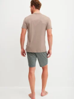 Calida Piżama 47381 Beżowy Regular Fit