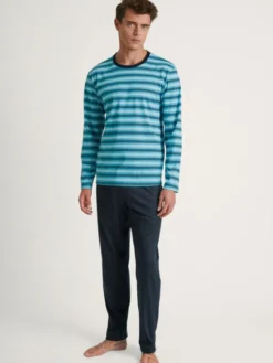 Calida Piżama 42783 Granatowy Regular Fit