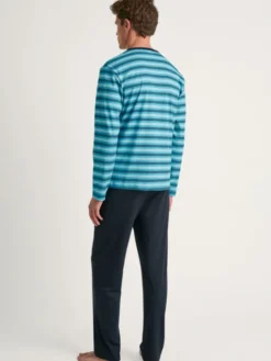 Calida Piżama 42783 Granatowy Regular Fit