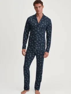 Calida Piżama 44282 Granatowy Regular Fit