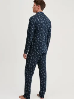Calida Piżama 44282 Granatowy Regular Fit