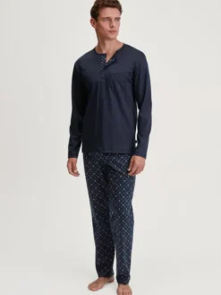 Calida Piżama 45480 Granatowy Regular Fit