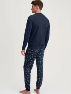 Calida Piżama 44381 Granatowy Regular Fit