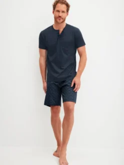 Calida Piżama 45380 Granatowy Regular Fit