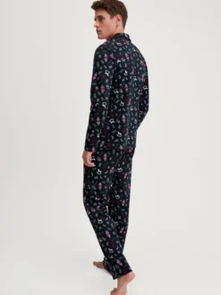Calida Piżama 41784 Granatowy Regular Fit