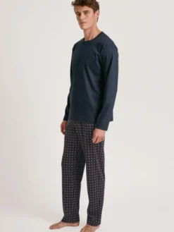 Calida Piżama 45282 Granatowy Regular Fit