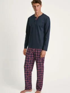 Calida Piżama 41884 Granatowy Regular Fit