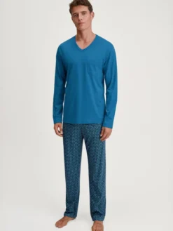 Calida Piżama 47487 Granatowy Regular Fit