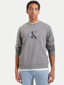 Calvin Klein Jeans Bluza LV04RG278G Szary ciemny Regular Fit