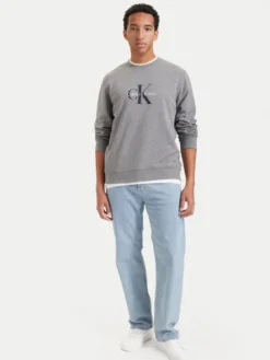 Calvin Klein Jeans Bluza LV04RG278G Szary ciemny Regular Fit