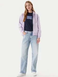 Calvin Klein Jeans Bluza Monologo LV047B270G Fioletowy Regular Fit
