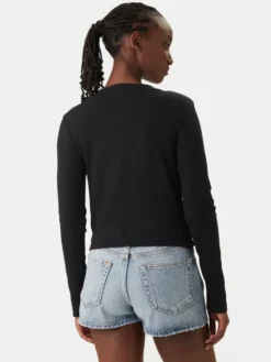 Calvin Klein Jeans Bluzka Monogram LV047A803G Czarny Slim Fit