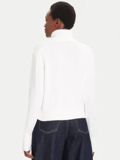 Calvin Klein Jeans Golf Chenille LV047D354G Biały Relaxed Fit