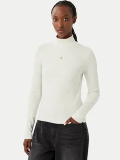 Calvin Klein Jeans Golf LV047D203G Szary jasny Slim Fit