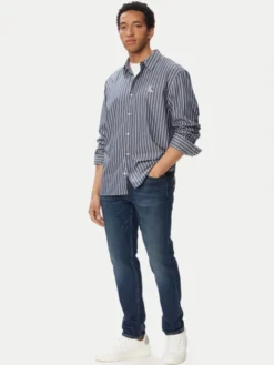 Calvin Klein Jeans Jeansy Classic LV04RG900G Niebieski Taper Fit