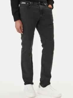 Calvin Klein Jeans Jeansy Essential LV04RB738G Czarny Slim Fit