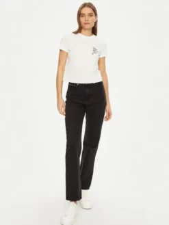 Calvin Klein Jeans Jeansy J20J224505 Czarny Straight Fit