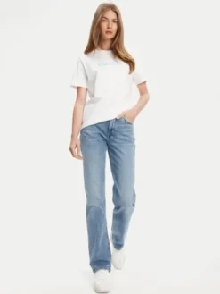 Calvin Klein Jeans Jeansy LV047B914G Niebieski Straight Fit