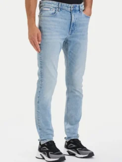 Calvin Klein Jeans Jeansy LV04RH728G Niebieski jasny Taper Fit
