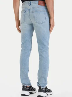 Calvin Klein Jeans Jeansy LV04RH728G Niebieski jasny Taper Fit