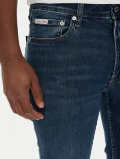 Calvin Klein Jeans Jeansy LV04RB720G Granatowy Skinny Fit
