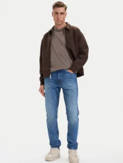 Calvin Klein Jeans Jeansy LV04RH906G Niebieski Taper Fit