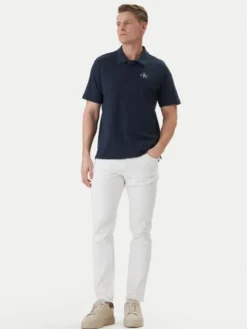 Calvin Klein Jeans Jeansy LV04RF751G Écru Slim Fit