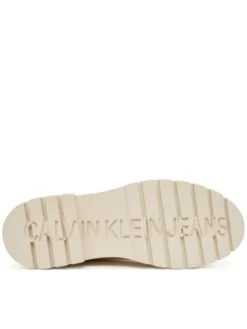 Calvin Klein Jeans Kalosze Mid Rainboot Rubber YW0YW02004 Écru