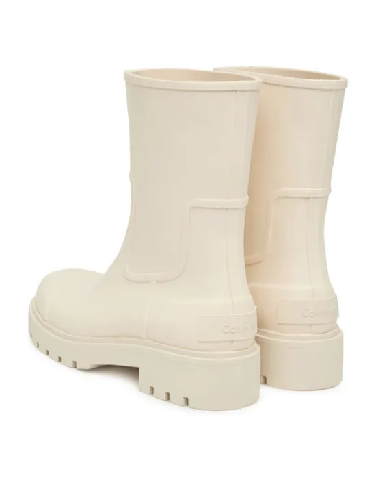 Calvin Klein Jeans Kalosze Mid Rainboot Rubber YW0YW02004 Écru