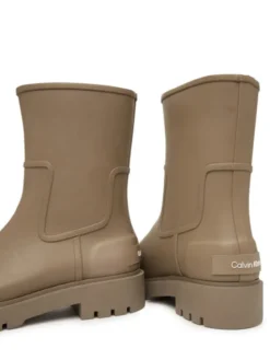 Calvin Klein Jeans Kalosze Mid Rainboot Rubber YW0YW02004 Brązowy