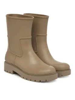 Calvin Klein Jeans Kalosze Mid Rainboot Rubber YW0YW02004 Brązowy