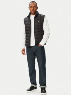 Calvin Klein Jeans Kamizelka LV04RG507G Czarny Regular Fit