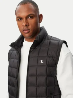 Calvin Klein Jeans Kamizelka LV04RG507G Czarny Regular Fit
