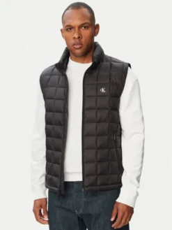 Calvin Klein Jeans Kamizelka LV04RG507G Czarny Regular Fit