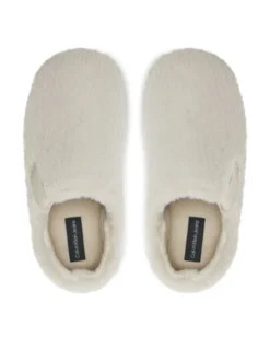 Calvin Klein Jeans Kapcie Home Anke Slipper Wn Fur YW0YW01596 Écru
