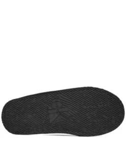 Calvin Klein Jeans Kapcie Slipper Satin Moire YW0YW02053 Czarny