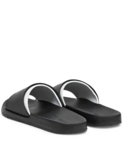 Calvin Klein Jeans Klapki Slide Rubber Neoprene Monologo YM0YM00361 Czarny