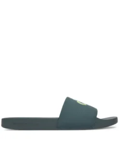 Calvin Klein Jeans Klapki Slide Jelly Mono Pu YM0YM01281 Zielony