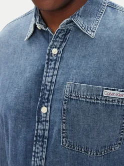 Calvin Klein Jeans Koszula jeansowa LV040EM774 Niebieski Regular Fit