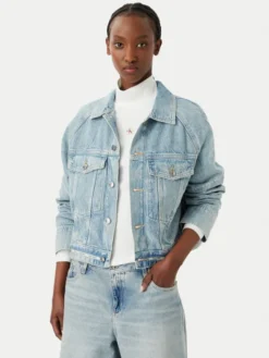 Calvin Klein Jeans Kurtka jeansowa LV047G726G Niebieski jasny Boxy Fit