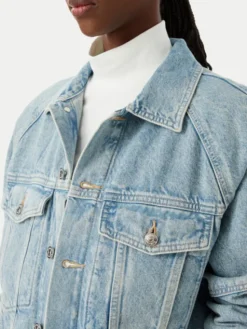 Calvin Klein Jeans Kurtka jeansowa LV047G726G Niebieski jasny Boxy Fit