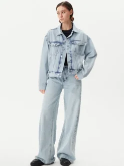 Calvin Klein Jeans Kurtka jeansowa J20J225186 Niebieski Boxy Fit